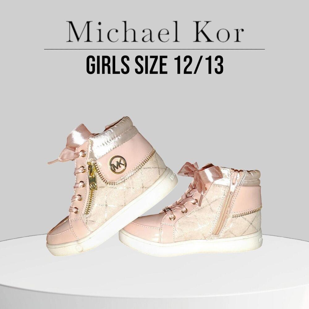 Michael Kor Girls Sneakers Size 12/13 Pink Gold